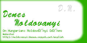 denes moldovanyi business card